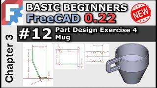 Connecting Operations In Part Design | Modelling a Mug | Basic Beginners FreeCAD 0.22 Lesson 12