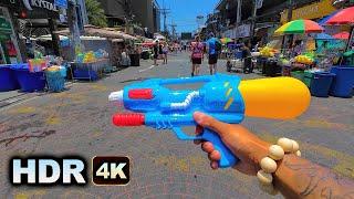 Songkran 2024  PHUKET  Patong Beach  Bangla Road  Thai New Year  -  Thailand // 4K HDR