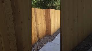 Cedar Fence and gates #steelwoodfence #fence #selfclosinggate #cedarfence