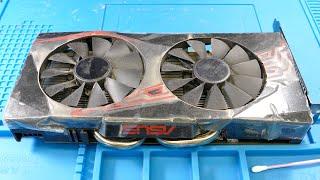 Видеокарта "не очень" ремонт ASUS RX470 MINING EDITION