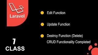 Laravel from Scratch| Edit and Delete Functionality in laravel|[Lecture 7]