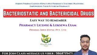 Easy Method to Remember Bacteriostatic and Bactericidal Drugs