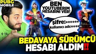 SAHTE YOUTUBER OLDUM! SÜRÜMCÜ HESABI ÇALDIM! (ŞİFREYİ VERDİ  ) - PUBG Mobile