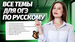 ВСЕ темы для ОГЭ по русскому языку | ОГЭ 2024 | Умскул