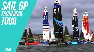 SAIL GP TECHNICAL TOUR - BEHIND THE SCENES at Plymouth 2022 - all the boats and technology