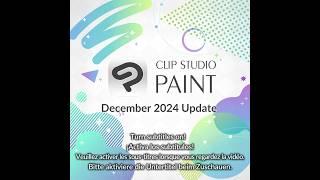 Clip Studio Paint December 2024 Update for subscribers