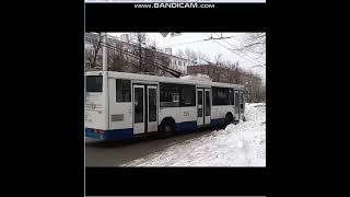 уфимский троллейбус черниковка город уфа зима февраль 2022 TRAMS RUSSIA новости,люди транспорт,