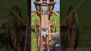 Pennsic 51 Test of Roman Palintone Ballista firing a single SCA siege bolt (Slow Motion)