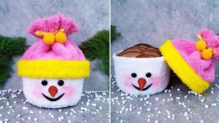 Easy and Stylish Christmas Gift/Multi-Purpose Snowman Basket Making