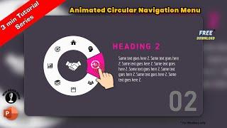 160.PowerPoint Interactive Animated Circular Navigation Menu using Morph Transition