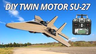 How To Make RC Twin EDF SU-27. Homemade Remote Control Airplane