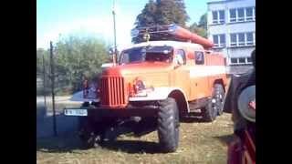 ZIL 157, fire truck, ЗИЛ 157, пожарная машина, ukázka hasiči Koblov