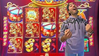 Pompsie Slots Wins MASSIVE On The Dancing Drums Slot!