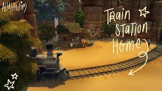 a cowboy's train station homethe sims 4: speed build with commentary