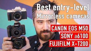 Best Entry-level APS-C Mirrorless Camera (Canon EOS M50, Sony a6100, Fujifilm X-T200)