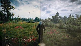 The Witcher 3 Original vs HD REWORKED 2020 Graphics Comparison (PC 1080P 60FPS)