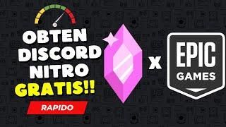 RAPIDO!!! DISCORD NITRO GRATIS  (FACIL Y RAPIDO) DICIEMBRE EPIC GAMES