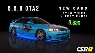 CSR2 | Update 5.5.0 OTA2 ~ NEW CARS + DYNO + TEST RUNS