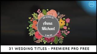 Vintage Romantic Wedding Titles Pack ||  Free Download Premiere Pro Templates