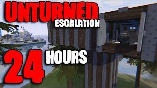 I Survived 24 Hours In A Tower On Unturned Escalation Solo...