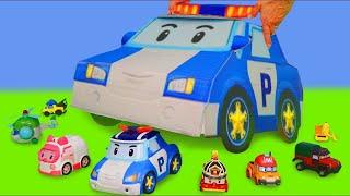 Robocar Poli Roy & Amber toys  Police Cars Toy Vehicles for Kids Fire Truck