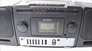 Sony CFS-1140 Boombox Graphic Equalizer Aux In Detachable Speakers