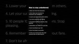 Stay Unbothered in 2025 | Master Your Mindset