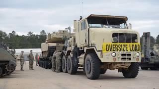 NC Guard Abrams Tanks and Bradley Fighting Vehicles on I-95