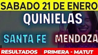 Quinielas Primera y matutina de Santa Fé y Mendoza, Sábado 21 de Enero