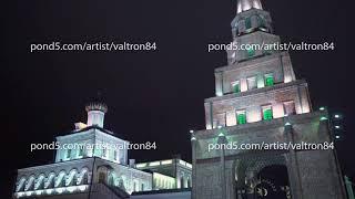 Leaning Tower Syuyumbike in the Kazan Kremlin at night