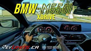 2018 BMW M550i Xdrive | ASMR | PoV  Test Drive #24 | 4K | REVLIMITS.CA