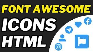 Font Awesome Icons Html CSS Tutorial For Beginners