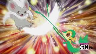 Snivy cancels Cinccino's Giga Impact! Pokémon Black & White Battle Part 4