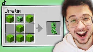 VİRAL minecraft TİKTOK hilelerini denedim! 2