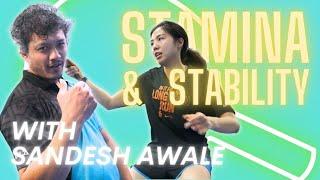 Table Tennis Conditioning Training | Stamina & Stability - Sandesh Awale ft. Erica Tran