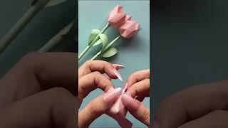 Learn this super beautiful tulip  paper craft. DIY tulip cc owner  #diypaperflowers #paperflowers
