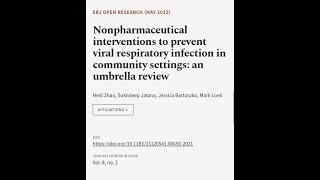 Nonpharmaceutical interventions to prevent viral respiratory infection in community s... | RTCL.TV