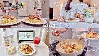 days in my life + food diary simple cooking french toast, home cafe️, house work