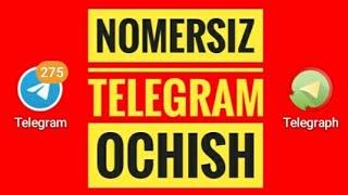 Nomersiz TELEGRAM Ochish BOT Tokeni orqali ro'yhatdan o'tish