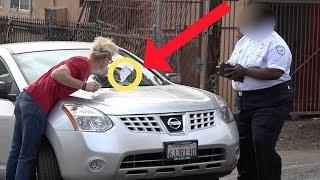 Teleporting Parking Ticket - SECURITY GUARD MAGIC PRANK!!!