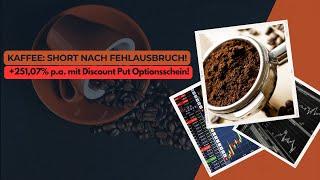 Kaffee: Short nach Fehlausbruch // +251,07% p.a. mit Discount Put Optionsschein!