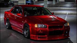 Wrapping A Legendary R34 SKYLINE In My Garage Featuring Gary King Jr. l Paradox Candy Ice Red