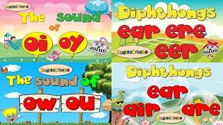 Diphthongs Compilation - oi, oy / eer, ere, ear / ow, ou /air, ear, are