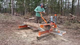 Setting up my new Norwood PM14 Chainsaw Sawmill and Cutting First Lumber