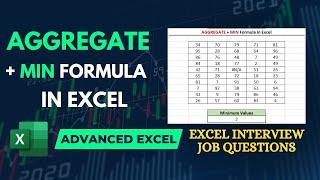 AGGREGATE + MIN Formula In Excel #excel #exceltips #exceltutorial #msexcel #microsoftexcel