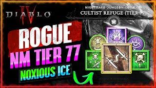 Faster T77 NOXIOUS ICE BLADES Rogue Build Test & Gameplay | 8:30 Min Full Run | Diablo 4