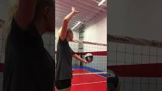 volleyball drills to improve hitting armswing Madi on box slomo really good