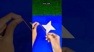 Ninja star making from paper , paper ninja star, paper craft. #shorts #ninjastar #artist #viral #art