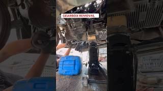 Gearbox removal and fitting without lift. #carrepair #gearbox #transmition #automobile #homegarage