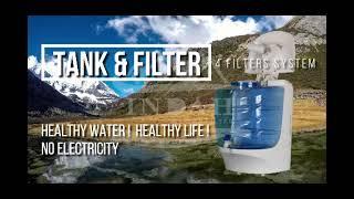 INDAH Bottle Water Dispenser / Water Purifier Model: E001 With 4 Patented Halal Filter Cartridge